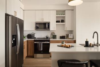 Shaker-style two-toned cabinets in kitchens